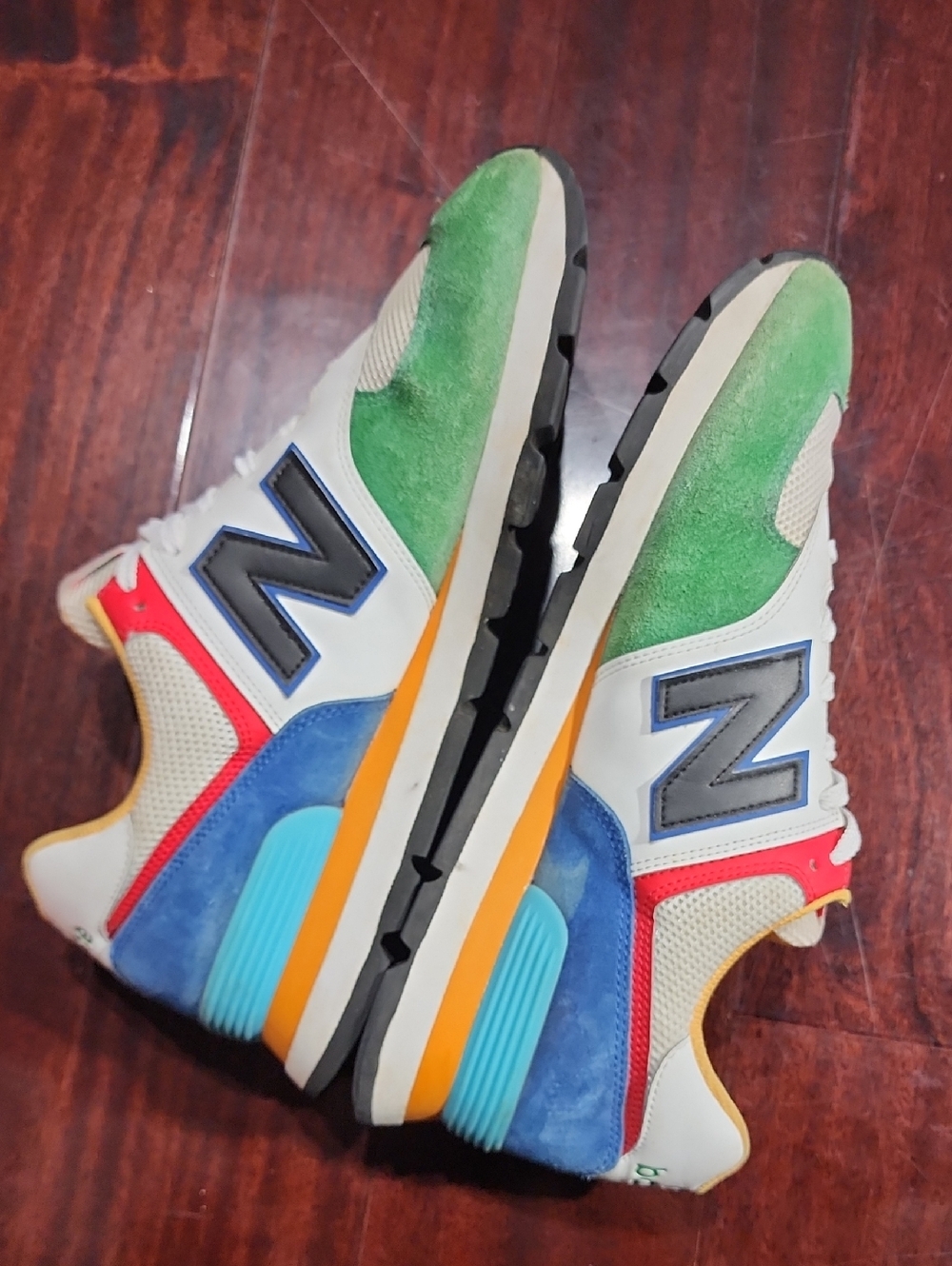 New Balance 574 Rugged Mens Sz 12 Varsity Green Athletic Shoes Comfort - Picture 9 of 10